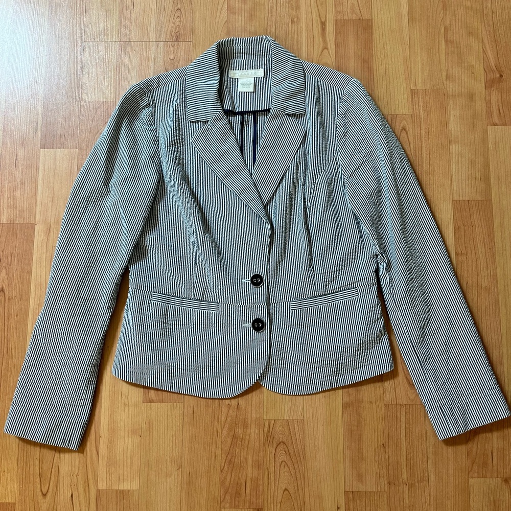 Sandro Women’s Striped Cotton Blazer